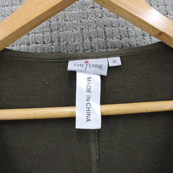 Cheyenne Tunic Dress Womens 2X Brown Pullover Long Sleeve Floral Embroidered - Picture 6 of 9